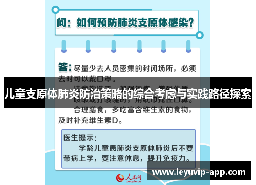 儿童支原体肺炎防治策略的综合考虑与实践路径探索